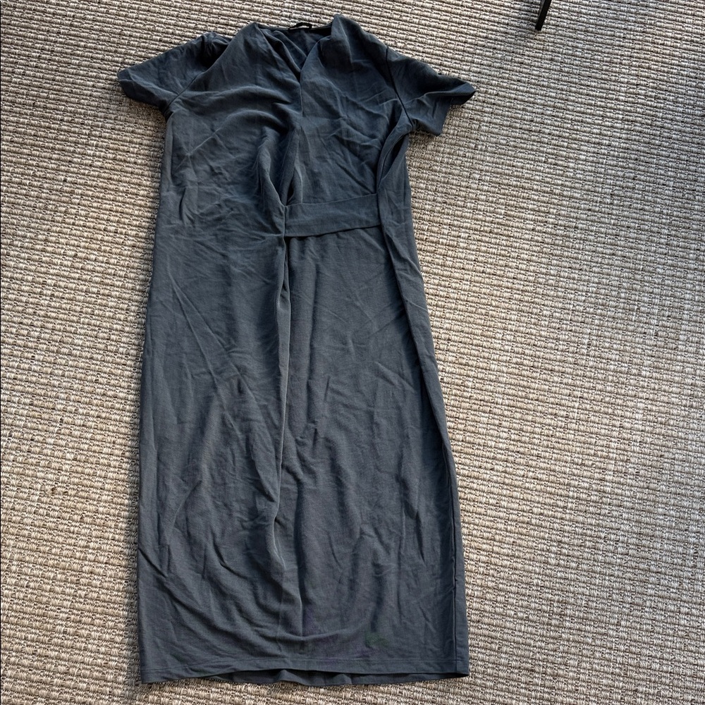 Massimo Dutti Charcoal Midi Dress